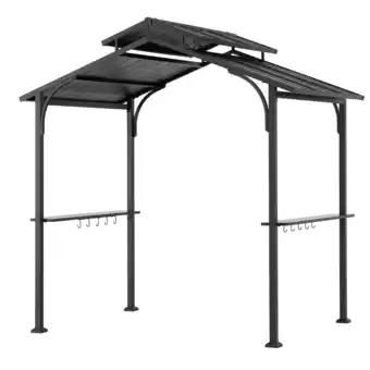Netto Marken-Discount Sunjoy Stahl Grill Pavillon Gazebo ECRINS - 153cm x 242cm, braun Angebot