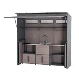 Netto Marken-Discount Sunjoy Gartenhaus MAMBO für Outdoor Küche - 94cm x 220cm, anthrazit Angebot