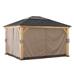 Netto Marken-Discount Sunjoy Vorhang für Zedernholz Gazebo 404cm x 465cm Angebot