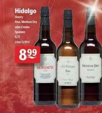 Getränke Hoffmann Hidalgo Sherry Fino, Medium Dry Oder Cream Spanien Angebot