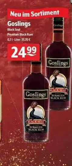 Getränke Hoffmann Goslings Black Seat Premium Black Rum Angebot