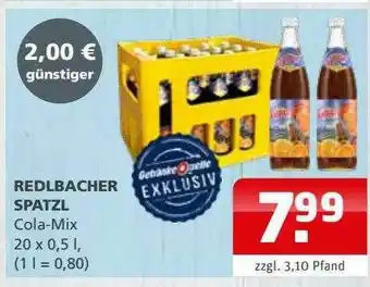 Getränke Quelle Redlbacher Spatzl Cola-mix Angebot