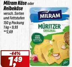 Simmel Milram Käse oder Reibekäse Angebot