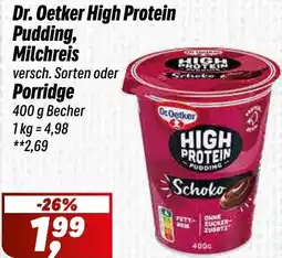 Simmel Dr. Oetker High Protein Pudding, Milchreis oder Porridge Angebot