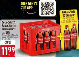 Edeka Coca-Cola, Fanta, Sprite, mezzo mix oder Lift Angebot