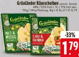 Edeka Grünländer Käsescheiben Angebot