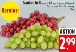 Edeka Trauben hell oder rot Angebot
