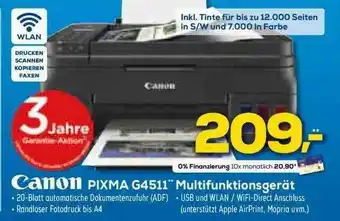 Euronics XXL Canon Pixma G4511 Multifunktionsgerät Angebot