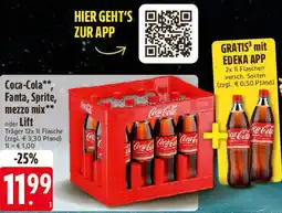 E-Center Coca-Cola, Fanta, Sprite, mezzo mix oder Lift Angebot