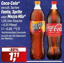 Simmel Coca-Cola, Fanta, Sprite oder Mezzo Mix Angebot