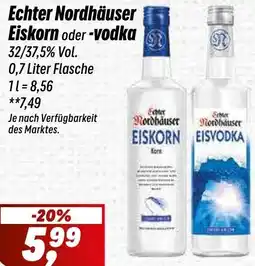 Simmel Echter Nordhäuser Eiskorn oder Vodka Angebot