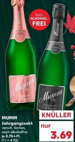 Kaufland MUMM Jahrgangssekt Angebot