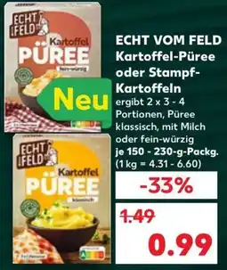 Kaufland ECHT VOM FELD Kartoffel-Püree oder Stampf Kartoffeln Angebot