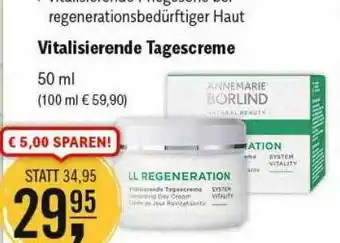 Reformhaus Bacher Annemarie Borlind Vitalisierende Tagescreme Angebot