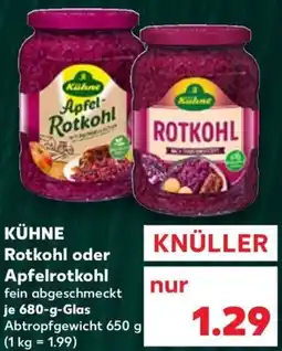 Kaufland KÜHNE Rotkohl oder Apfelrotkohl Angebot