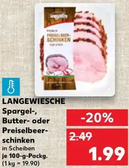 Kaufland LANGEWIESCHE Spargel-, Butter- oder Preiselbeerschinken Angebot