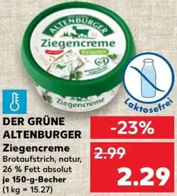 Kaufland DER GRÜNE ALTENBURGER Ziegencreme Angebot