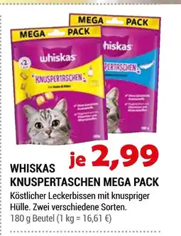 Zookauf Whiskas knuspertaschen mega pack Angebot