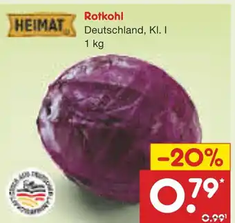 Netto Marken-Discount Heimat rotkohl Angebot