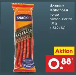 Netto Marken-Discount Snack it kabanossi to go Angebot