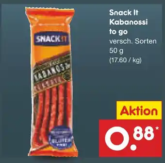 Netto Marken-Discount Snack it kabanossi to go Angebot