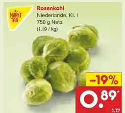 Netto Marken-Discount Markttag rosenkohl Angebot