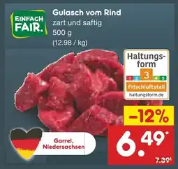 Netto Marken-Discount Einfach fair gulasch vom rind Angebot
