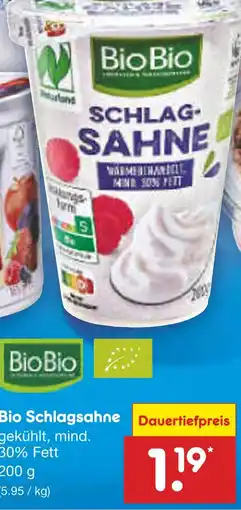 Netto Marken-Discount Biobio schlagsahne Angebot