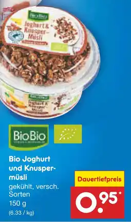 Netto Marken-Discount Biobio bio joghurt und knuspermüsli Angebot