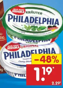 Netto Marken-Discount Philadelphia frischkäsezubereitung oder körniger frischkäse Angebot