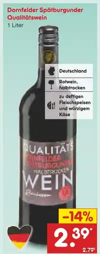 Netto Marken-Discount Dornfelder spätburgunder qualitätswein Angebot