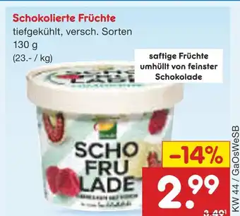 Netto Marken-Discount Schokolierte früchte Angebot