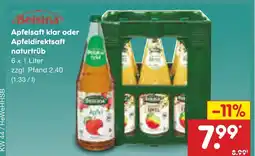 Netto Marken-Discount Belsina apfelsaft klar Angebot