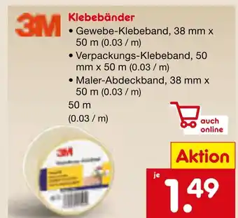Netto Marken-Discount 3m gewebe-klebeband Angebot