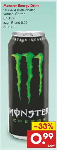 Netto Marken-Discount Monster energy drink Angebot