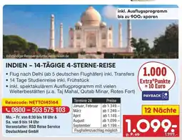 Netto Marken-Discount Indien - 14-tägige 4-sterne-reise Angebot