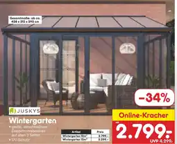 Netto Marken-Discount Juskys wintergarten 12m² Angebot