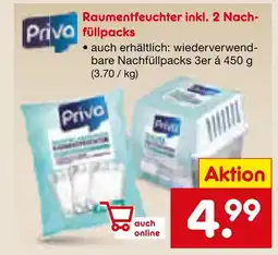 Netto Marken-Discount Priva raumentfeuchter inkl. 2 nachfüllpacks Angebot