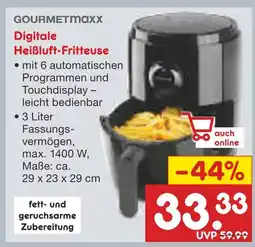 Netto Marken-Discount Gourmetmaxx digitale heißluft-fritteuse Angebot