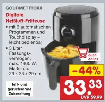 Netto Marken-Discount Gourmetmaxx digitale heißluft-fritteuse Angebot
