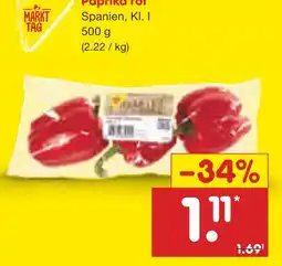 Netto Marken-Discount Markttag paprika rot Angebot