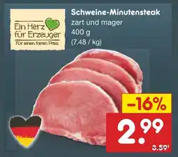 Netto Marken-Discount Ein herz für erzeuger schweine-minutensteak Angebot