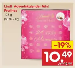 Netto Marken-Discount Lindt adventskalender mini pralines Angebot