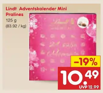 Netto Marken-Discount Lindt adventskalender mini pralines Angebot