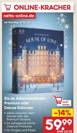 Netto Marken-Discount Eis.de adventskalender – premium oder deluxe kalender Angebot