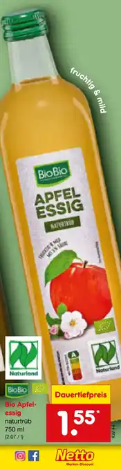 Netto Marken-Discount Biobio bio apfelessig Angebot