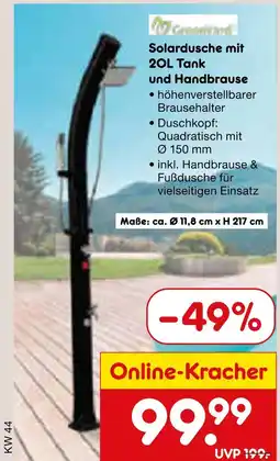 Netto Marken-Discount Solardusche mit 20l tank und handbrause Angebot