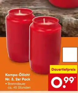 Netto Marken-Discount Kompo-öllicht nr. 3, 2er pack Angebot