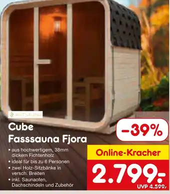 Netto Marken-Discount Artsauna cube fasssauna fjora Angebot