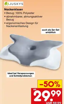 Netto Marken-Discount Juskys nackenkissen Angebot